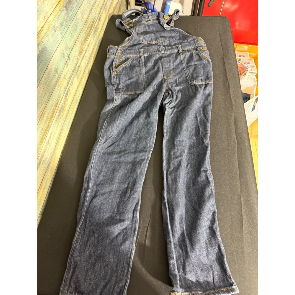 Wild Blue Sadie Robertson Denim Overalls L Blue Excellent Bib Straight Leg